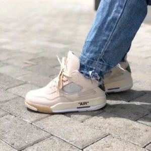 JORDAN RETRO 4 OFF-WHITE "MARRÓN CLARO"